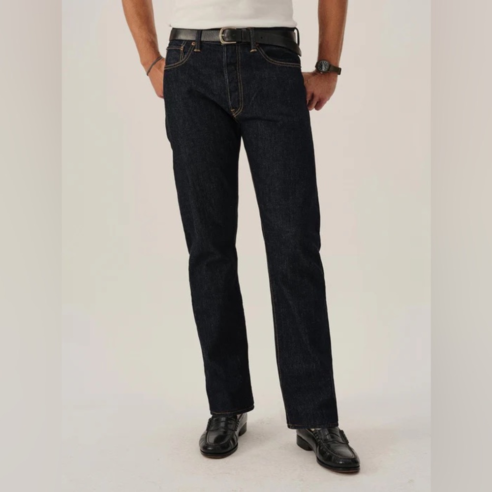Buck Mason Men's Straight Jeans - Dark Blue